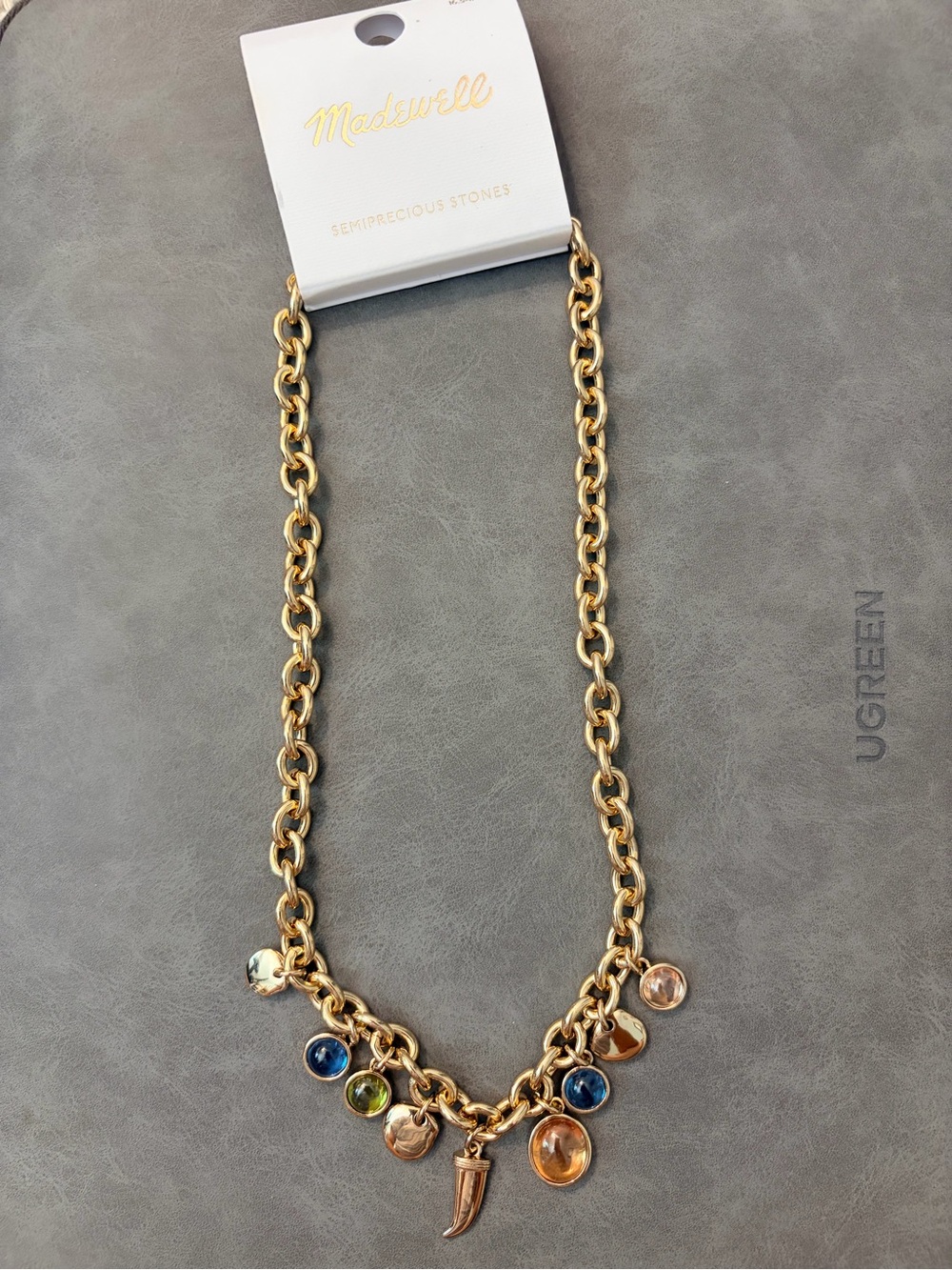 Madewell Gold Chunky Chain Charm Necklace